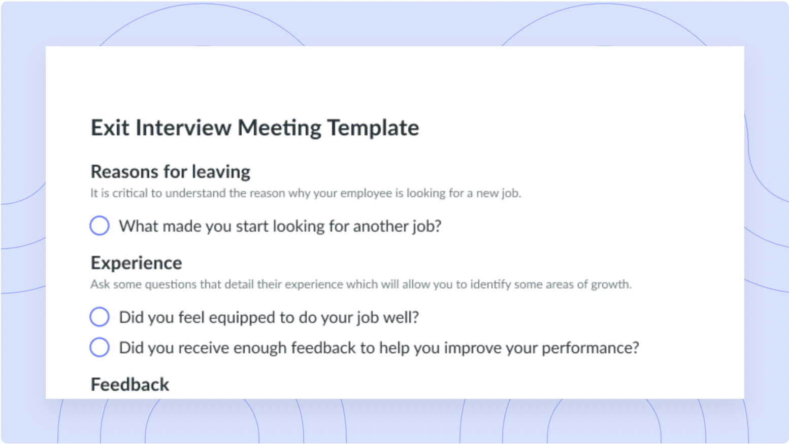 Exit Interview Template