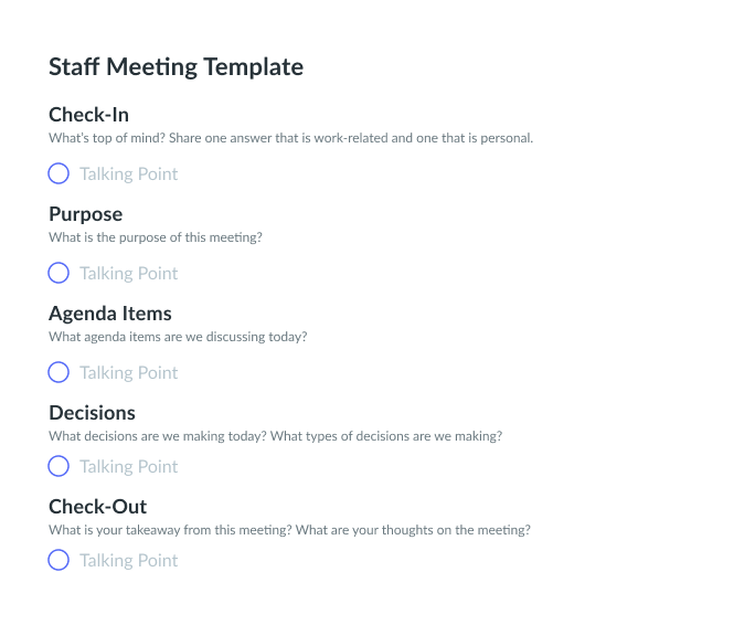 Staff Meeting Minutes Template