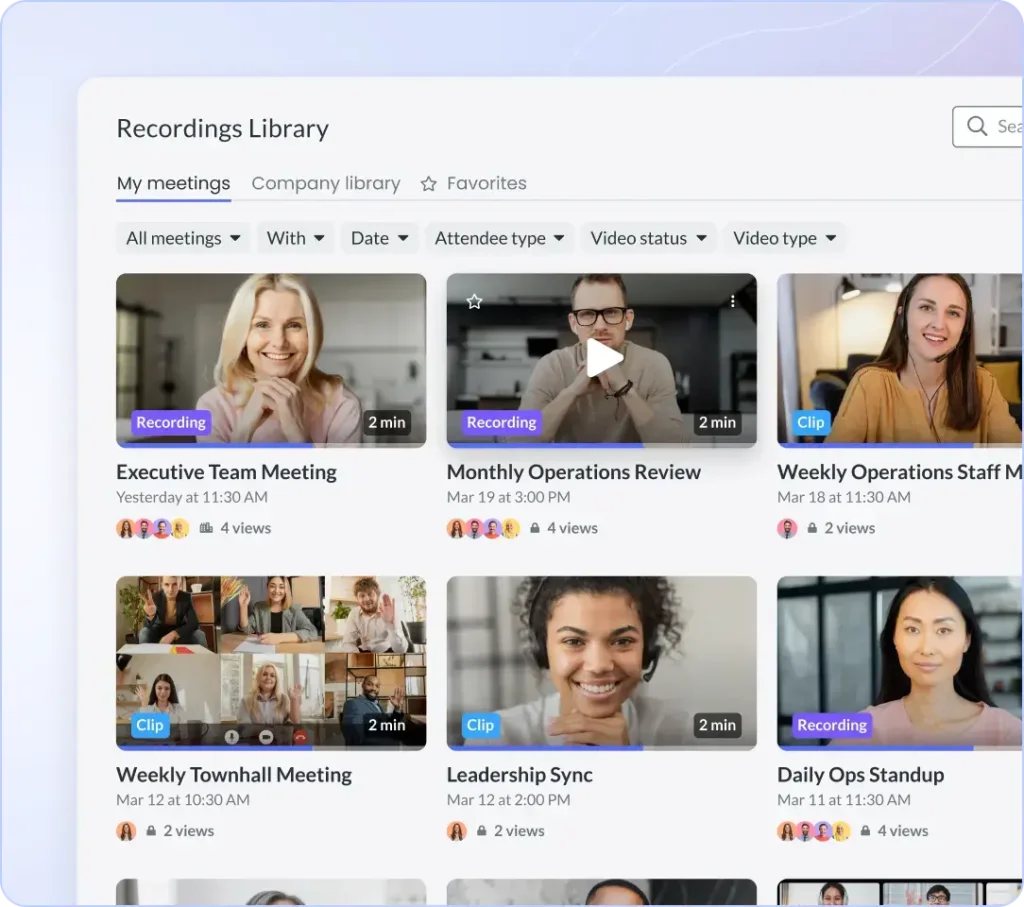 automated meeting recaps and recordings